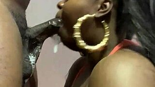 Sloppy blow job from fat black bbw young 18+ milf ebony with wet techniques