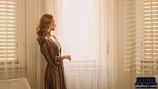 Watch Cara Mell strip in lingerie? Clothes rip!