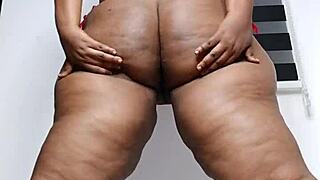 Thick thighs hotwife mara exotic teases in red lingerie, shaking her big ass for the neighbors