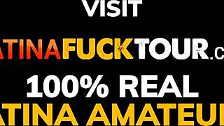 Young latina with huge booty gets fucked in cowgirl, deepthroats big cock, and takes a facial.