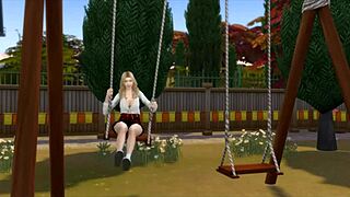 Pretty blonde Myla Charles shows off her beauty.