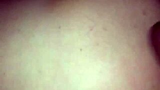 The young teen jacks off on her petite booty with a big cock