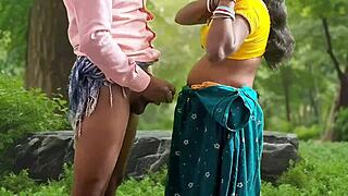 Bhabhi in the forest fucking with a big pussy and hairy asshole.