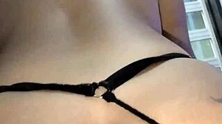 After the party, he fucks her in cowgirl with close-up cumshot, big tits and ass on display.