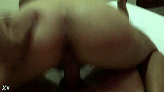 She rides in the hotel like a professional.