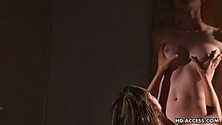 sweet lesbian chicks getting naughty with close-up pussy licking and teasing