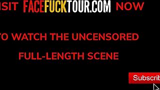 Busty Latina Throat Rammed Deep by Huge Cock Gringo and Cumshot!