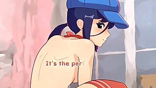 Cappie rides and gets creampie in animation.