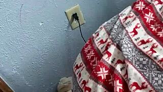 Redhead amateur takes big black cock in homemade scene.