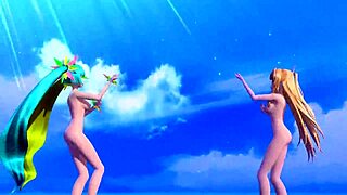Hatsune Miku & Rin Promise Project Diva Nude Mod Full Nude