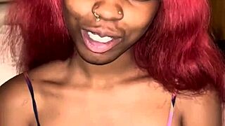 Red Hair Ebony Slim Craves That Big Black Cock!