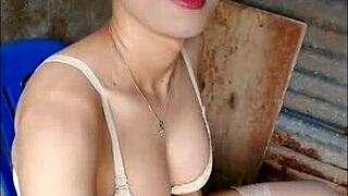 i nervously masturbate as an amateur shemale in the open bathroom