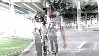 pregnant slut sucks black dick outside in broad daylight with deepthroat and cumshot