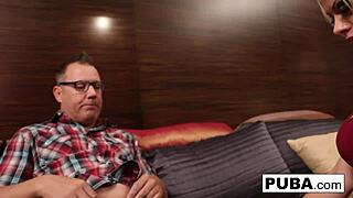 Hot Blonde Babe Nadia Fucks Shy Nerdy Neighbor.