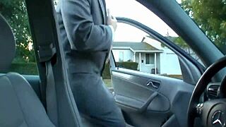 She grinds in heels and finishes with facial