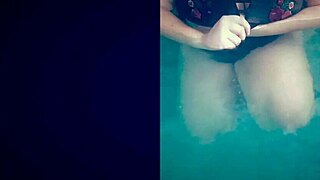 Hot tub fun with a white teen in the jacuzzi