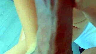 Tanned Latina Delivers Intense Blowjob and Handjob to Creampie