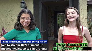 Mira Monroe, the teen 18+ nurse in latex gloves, says, Let's fetishize those toes in Florida hospital.