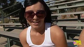 Skater girl and brunette explore anal toys at home