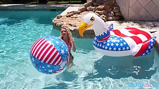 Cute blonde teen riley star fucked hard at a party by gi joey!