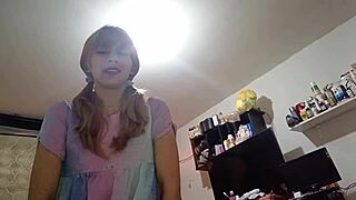 innocent latina tricked to suck cock and ride it. what a big ass, eat it all bitch.