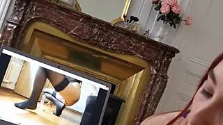 My Girlfriend Sucks Me While Watching French Amateur Julynovember's Porn