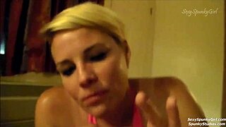 Sweaty Amateur Teen Sucks Cock And Jerks Cum On Face