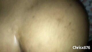 Amateur black ass and pussy get fucked in missionary position. The chubby ebony enjoys the intense anal session.