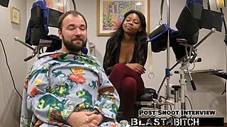 minnie rose's face gets covered in cum after a pov blowjob scene.