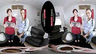 realitylovers: this public survey turned into a hot threesome with blowjobs, cunilingus, and toys in vr