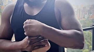 Her friend gives an intimate massage in a romantic setting