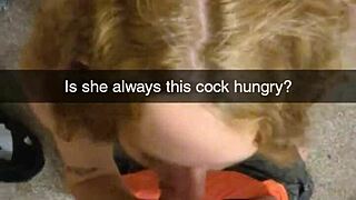 Cheating wife bent over, humiliated with dirty talk during creampie fuck