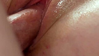 Pretty Mary Gets Oiled Up For Intense Close-Up Sex. Doggystyle Fucking Leads To Creampie.