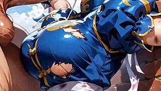 Batgirl and Chunli AI in rough action scene.