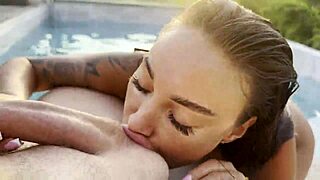 I Enjoy Monika Fox's Blowjob by the Pool