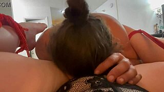 My best friend's boyfriend licks my pussy and makes me squirt hard.