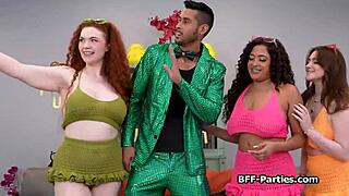 are these interracial besties ready to share that big dick during the game?