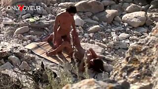 i watch horny chick get fucked by stranger on the beach