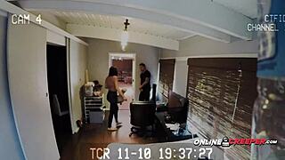 Rough sex after blind date, secretly recorded at creepers house