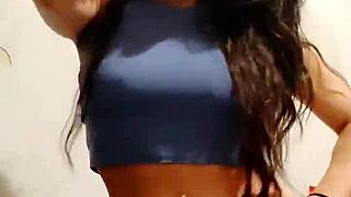 Beautiful latina luna shows off big natural tits and curvy ass