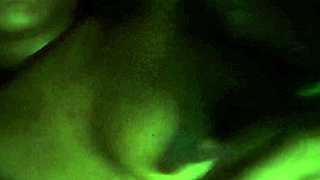 Licking my nipples feels so good at night.