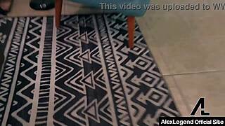 Alex more gets fucked by landlord alex legend in the kitchen.