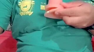 young trans girl plays with her ass after school solo anal fun