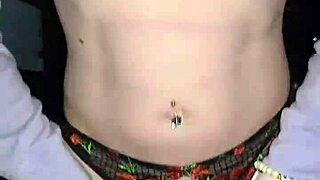 Milf jerks cock and rides huge dildo in crotchless panties