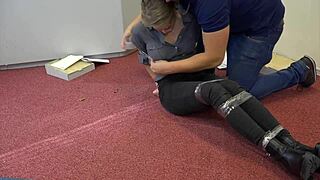 Teen Violet Haze Plays Real Estate Agent in Bondage Scene