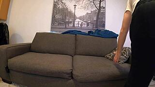 scarlett johnson gagging on cock in deepthroat blowjob, choking for cum