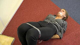 Teen Violet Haze Plays Real Estate Agent in Bondage Scene