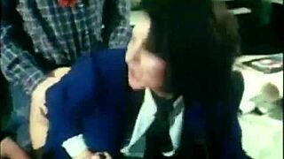 a secretary handles office tasks with audio