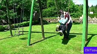 Jili and Sem's Public Adventure: Beautiful Teens with Small Tits Explore Friendship