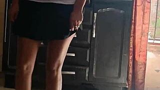 Sexy mexican teen spreads ass for anal after classes, moaning loudly